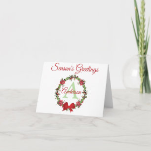 Tarjeta Corona de Navidad personalizada