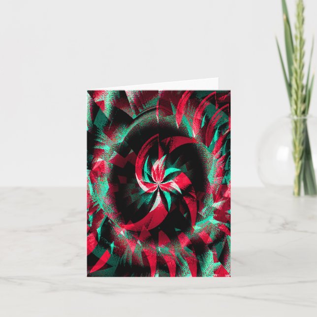 Tarjeta Corona de Yule girando.... (Anverso)