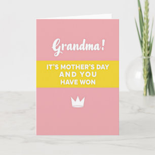 Tarjeta Corona del Día de las Abuelas Dulces