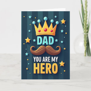Tarjeta Corona Dorada de Papá Héroe