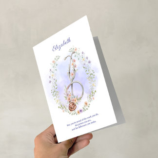 Tarjeta Corona Floral Púrpura Estetoscopio Agradecimiento