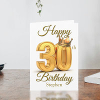 Corona Real y Acentos Dorados Cumpleaños 30