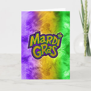 Tarjeta Corona tema festivo Mardi Gras de SlipperyJoe rein