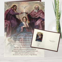 Tarjeta Coronación de la Virgen María Salve Regina Católic