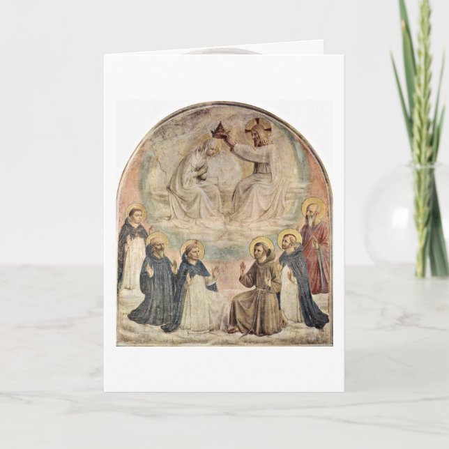 Tarjeta Coronación de la Virgen por Fra Angelico (Anverso)