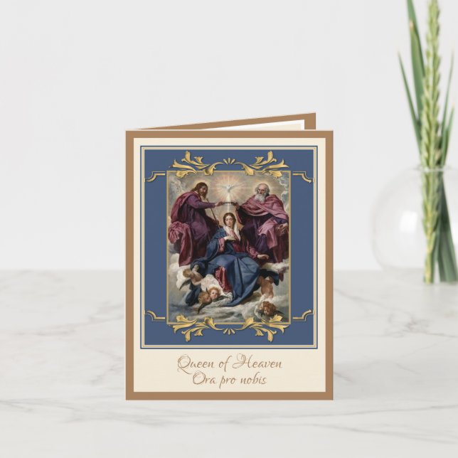 Tarjeta Coronación religiosa de la Santísima Trinidad Virg (Anverso)