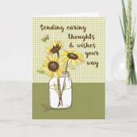 Coronavirus Caring Thoughts con girasoles