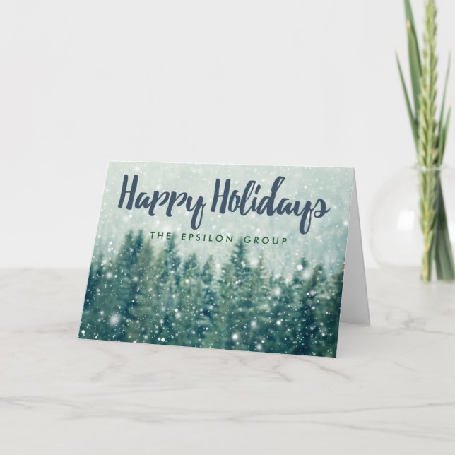 Tarjeta corporativa de la nieve del invierno del (Anverso)