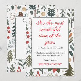 Tarjeta corporativa de Navidad de botánica moderna
