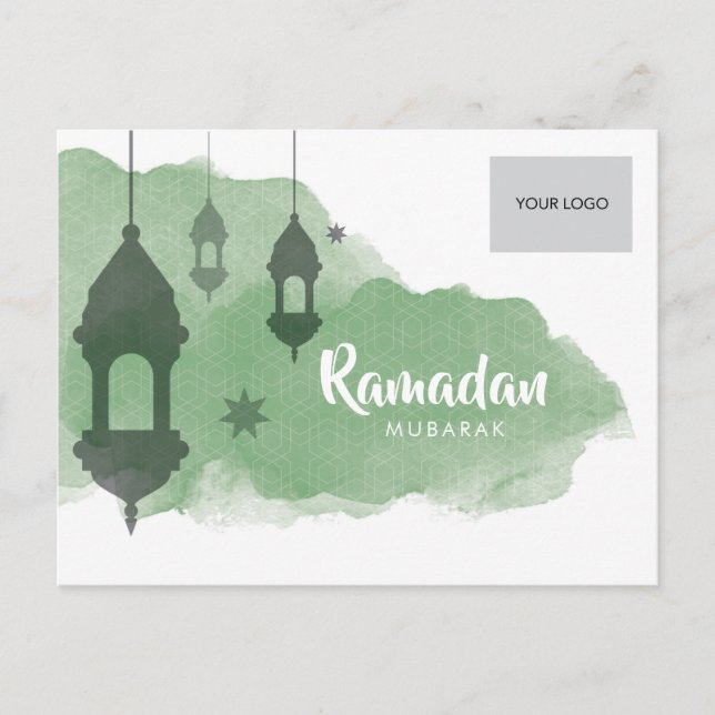 Tarjeta corporativa de Ramadan - Verde (Anverso)