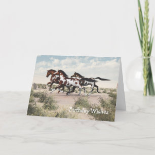 Tarjeta Corre como el viento - Galloping Horses Birthday C
