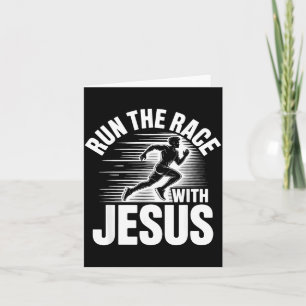 Tarjeta Corre La Carrera Con Jesús Frase Motivacional