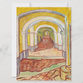 Tarjeta Corredor en el asilo (por Vincent van Gogh)
