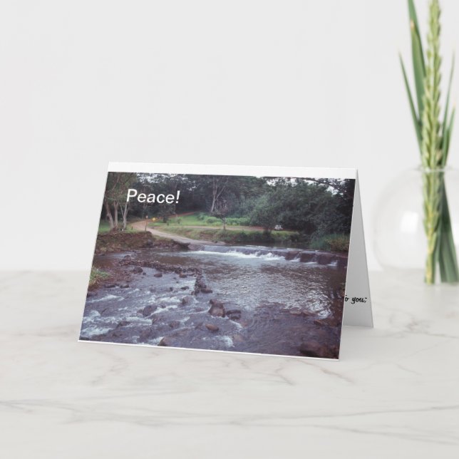 Tarjeta Corriente de Notecard Hawaii de la paz (Anverso)