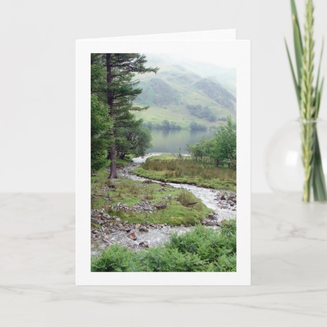 Tarjeta Corriente del arbolado en Buttermere (Anverso)