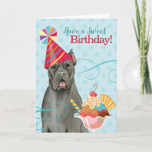 Tarjeta Corso de Cane de Cumpleaños Dulce