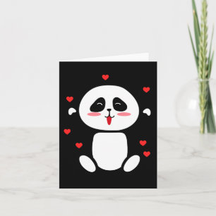 Tarjeta Corta Valentines Panda Pear llena de amor