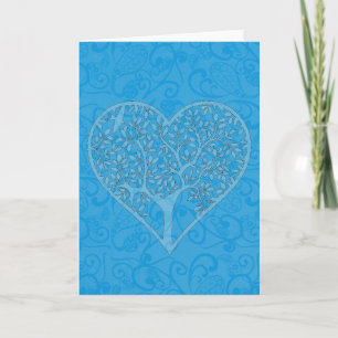 Tarjeta Cortar el árbol del corazón