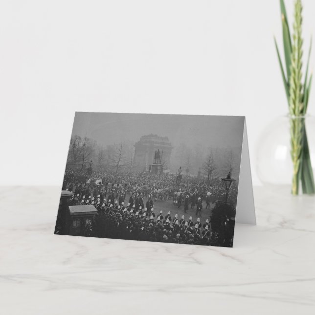 Tarjeta cortejo fúnebre de la Reina Victoria (Anverso)