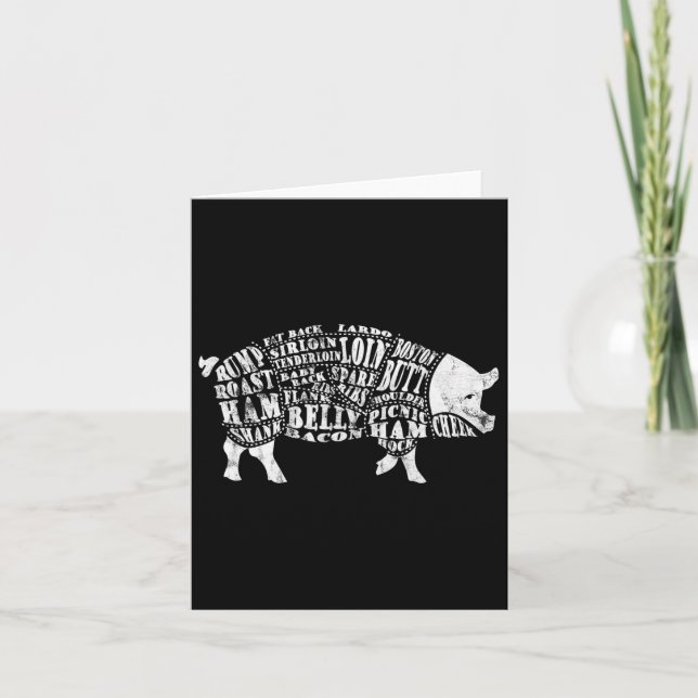 Tarjeta Cortes De Cerdo De Bbq (Anverso)