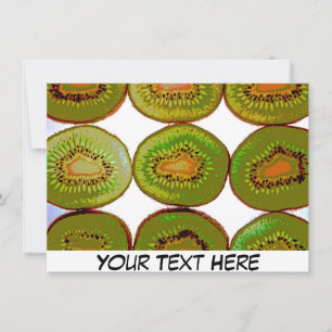 Tarjeta Cortes de fruta kiwi personalizables