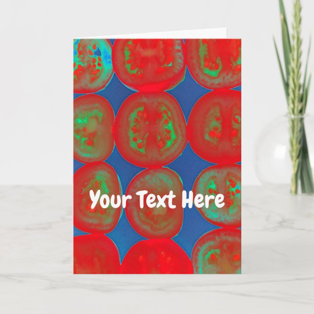 Tarjeta Cortes de tomate personalizables (Anverso)
