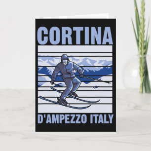 Tarjeta Cortina D'ampezzo Italia Esquí