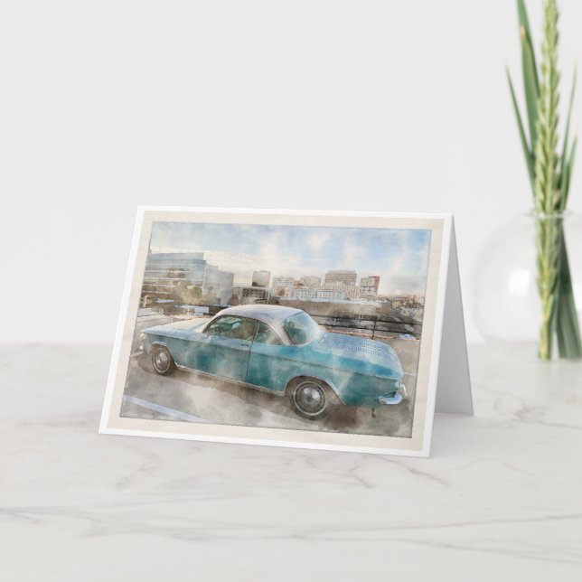 Tarjeta Corvair Monza Watercolor (Anverso)
