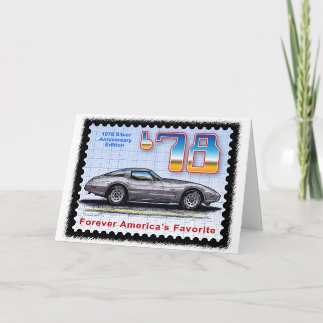 Tarjeta Corvette de plata de la edición del aniversario (Anverso)