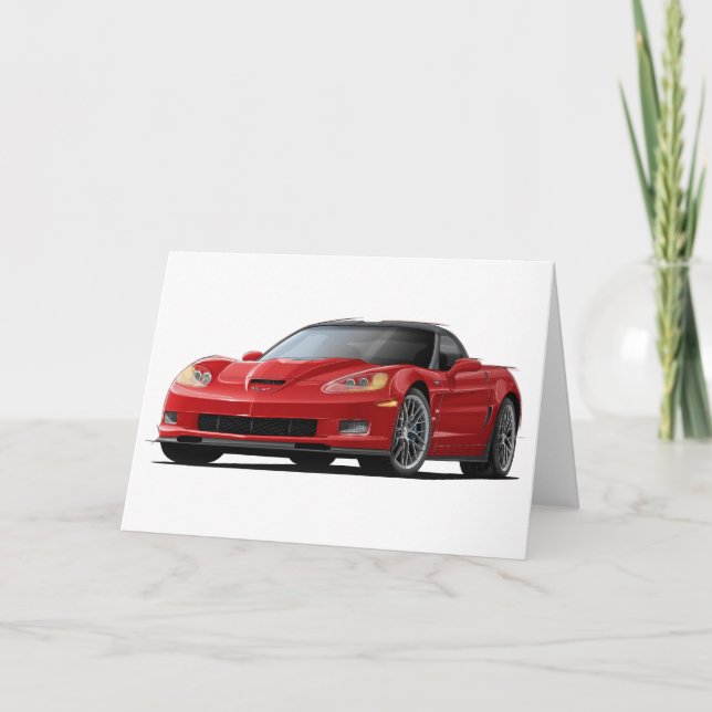 Tarjeta Corvette ZR1 Red Car (Anverso)