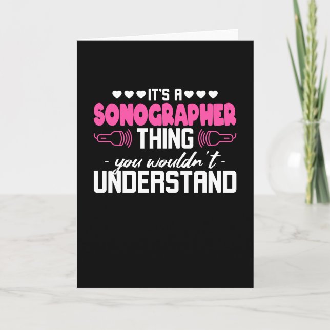 Tarjeta Cosa de sonografía sonógrafa (Anverso)