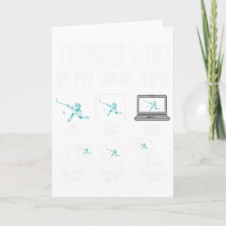 Tarjeta Cosas de Hockey que Hago en Mi Tiempo Libre Niño d