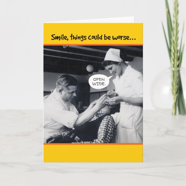 Tarjeta Cosas dentistas de los años 40 podrían empeorar lo (Anverso)