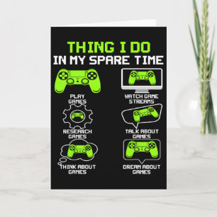 Tarjeta Cosas divertidas de juego que hago en mi juego de