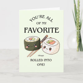 Tarjeta Cosas favoritas todas reunidas en una