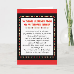 Tarjeta Cosas Graciosas Que Aprendí De Mi Patterdale Terri