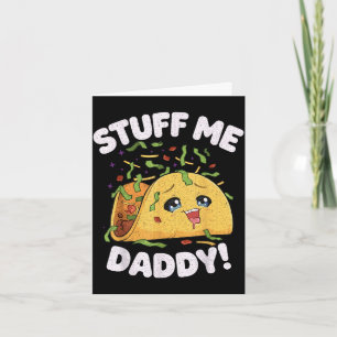 Tarjeta Cosas papá divertido travieso taco kawaii cinco de
