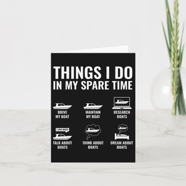 Tarjeta Cosas Que Hago En Mi Tiempo De Repuesto Capitán Bo (Anverso)