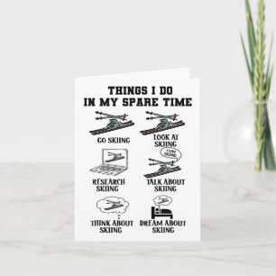 Tarjeta Cosas Que Hago En Mi Tiempo Libre Esquiando Deport