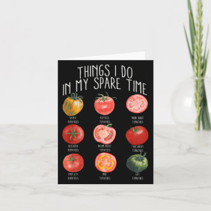 Tarjeta Cosas que hago en mi tiempo libre Tomates Jardiner
