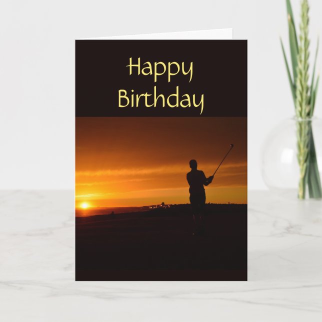 Tarjeta Cosas que te encantan el golf de cumpleaños (Anverso)
