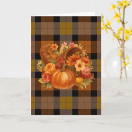 Tarjeta Cosecha de Acción de Gracias de Otoño