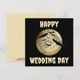 Tarjeta Cosecha De Halloween Luna Completa Y Vuelos Noctur