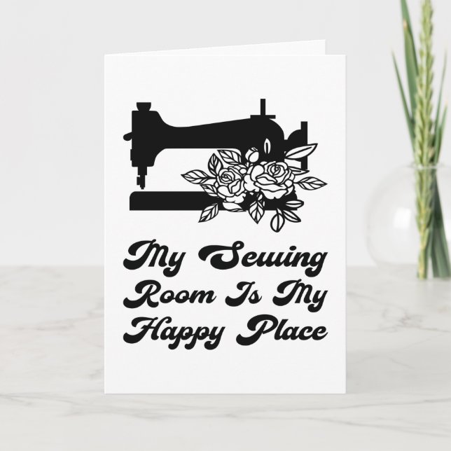 Tarjeta Coser - Mi Salón De Masaje Es Mamá Feliz Lugar (Anverso)