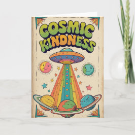 Tarjeta Cosmic Kindness Birthday Card, Cute Space Birthday