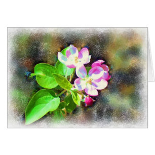 Tarjeta cósmica de los flores