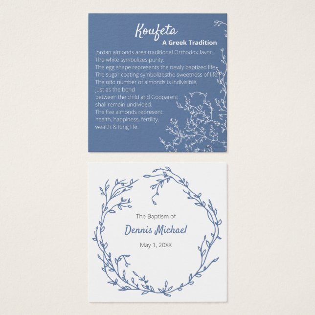 Tarjeta Cosmos Koufeta (Anverso y reverso)