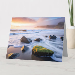 Tarjeta Costa del mar Naturaleza Hielo Agua Atardecer Play