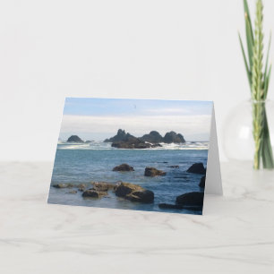 Tarjeta Costa en la roca del foco, Oregón