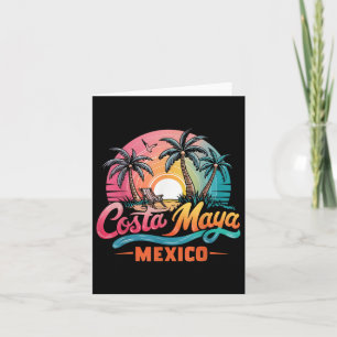 Tarjeta Costa Maya México Tropical Sunset Beach Souvenir V